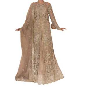Robes indiennes pour femmes Lehenga Choli vêtements de mariée lourde fausse georgette brodée dentelle à paillettes mère mariée longueur au sol - Product Image 1