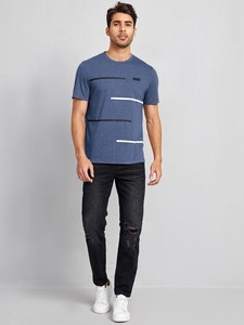 T-shirts pour hommes 100% coton Logo imprimé sur mesure Streetwear T-shirts pour hommes de haute qualité à vendre au prix de gros - Product Image 5