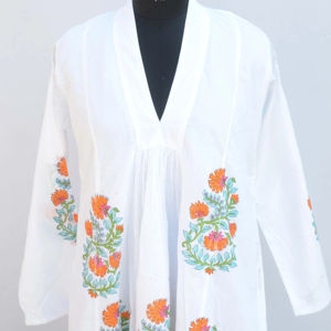 Nueva llegada elegante vestido largo de verano para mujer bloque de mano estampado algodón Kurta Casual Wear Natural perfecto personalizado novia - Product Image 1