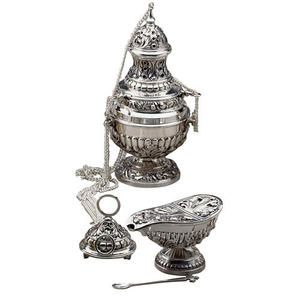 Meilleures ventes Encensoir en laiton pour les rituels religieux, les cérémonies de prière, la décoration religieuse, encensoir en argent - Product Image 2