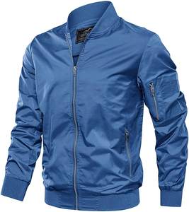 แจ็กเก็ตบอมเบอร์สไตล์ผ้าซาตินบางปรับแต่งได้สำหรับผู้ชายผู้หญิงผ้าทอโลโก้ด้านหน้ามีซิปสำหรับฤดูหนาว - Product Image 5