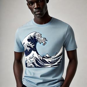 T-shirts pour hommes en coton 100% polyester, coupe classique, logo de marque imprimé, Ringers, légers, vierges, anti-boulochage, fabrication sur mesure - Product Image 4