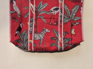 Thevintageartcraft Handmade Lightweight Red Cotton <b>Tote</b> <b>Bag</b> Women Eco-Friendly Vintage Jungle <b>Printed</b> <b>Leopard</b> Quilted Zipper - Product Image 5