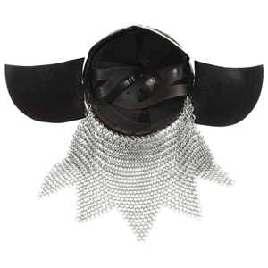 Casco Vikingo de Acero Calibre 18 Hecho a Mano con Cadena de Malla de Madera para Cosplay, Recreación Histórica, Exhibición, Personalizado OEM de Alta Calidad - Product Image 6