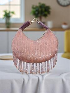 กระเป๋าผ้าปักมือทองเหลืองประดับมุก กันน้ำและเป็นมิตรกับสิ่งแวดล้อม กระเป๋าถือทันสมัยสำหรับแบรนด์แฟชั่น - Product Image 3