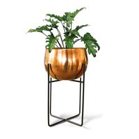 Carrinho de Metal Durável com Design Clássico para Vasos de Flores, Suporte Resistente à Ferrugem para Exibição de Plantas Internas e Externas, Decoração para Casa