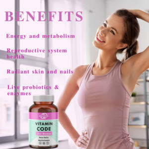 OEM Offre Spéciale-Personnalisable-Vitamin Code Fruits, légumes, probiotiques pour la santé des femmes, végétarien, sans gluten - Product Image 2