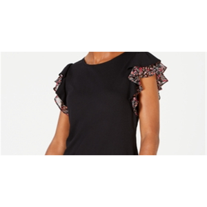 Top da Donna Maison Jules in Chiffon con Maniche a Sbuffo, Stampa Floreale e Logo Ricamato, Stile Casual, Taglia XS per Primavera/Estate - Product Image 2