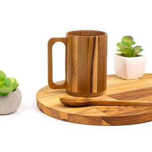 Chope à bière en bois faite à la main chope en bois jetable pour la maison hôtel et restaurant nouvelle tasse à café de vente chaude - Product Image 2