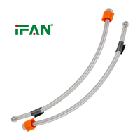 Échantillon Gratuit IFAN - Tuyau d'Eau en Acier Inoxydable 304 Flexible, Anti-Corrosion, avec Raccord Fileté Mâle, Tuyau d'Eau Tressé