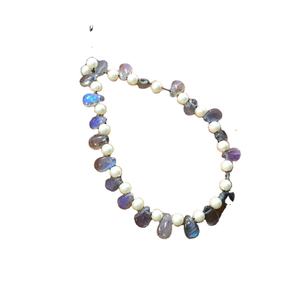 Unique 21 Pieces Natural Labradorite Gemstone Smooth Pear Shape Briolette Beads Blue Fire Jewelry Garden <b>Stone</b> - Product Image 1