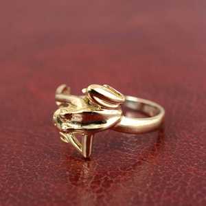 <b>Hugging</b> Frog Brass <b>Ring</b> 18k Gold Plated Ethnic Gothic <b>Ring</b> Wholesale <b>Ring</b> For Women - Product Image 3