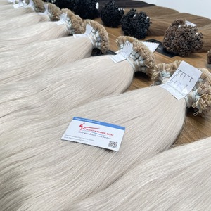 Usine de cheveux de kératine à pointe plate en gros 100% Extension de cheveux humains Top 1 du Vietnam avec des prix bon marché de l'usine - Product Image 2
