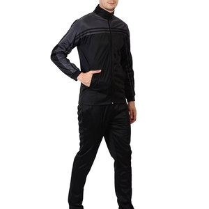 Winter Casual Plus Size Hooded Solid Heavyweight Two-Piece Tracksuit Set for Men with <b>Zip</b>-<b>Up</b> <b>Jacket</b> and Elastic Waist - Product Image 3
