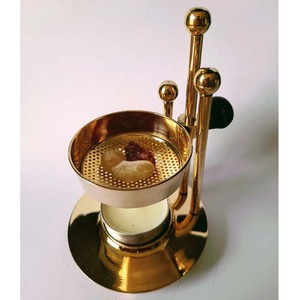 Quemador de incienso de latón puro acabado en oro al por mayor diseño atractivo decoración de oficina de hotel para uso de fragancia aromática - Product Image 4