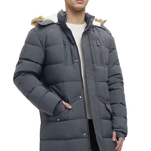 Chaqueta acolchada con cuello levantado personalizada OEM para hombre, ropa informal con capucha brillante para invierno, chaqueta al por mayor para hombre - Product Image 1