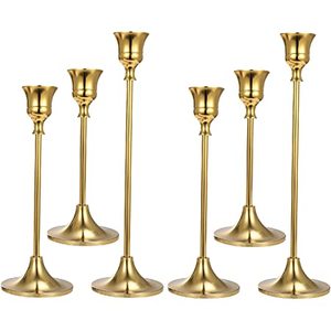 Brass Candle Stand Handmade Home <b>Table</b> Centerpieces Decorative White <b>Tall</b> Candelabra Candle Stand with Sale Product - Product Image 6