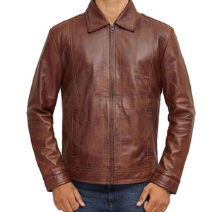 Veste d'hiver en cuir à col montant avec logo personnalisé de haute qualité Respirante Écologique pour hommes - Product Image 3