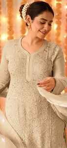 Indian Pakistani Georgette Salwar Kameez Estilos tradicionales con giro moderno Regular Women Girl Trending Clothing Best Selling - Product Image 5