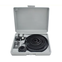 Kit de 16 pièces de scie cloche en acier au carbone pour bois, plastique et cloisons sèches 19-127mm
