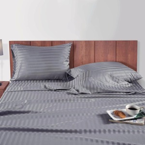 Tela de Sábana de Satén a Rayas Tejida Transpirable de Tacto Suave del Fabricante, 200TC-300TC, Satén de Algodón de Alta Calidad, Percal Liso - Product Image 3