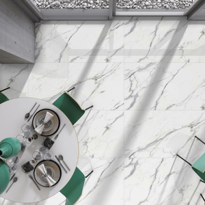 Colección de mármol blanco brillante, azulejos de suelo y pared vitrificados de porcelana de 600x 1200mm, para el hogar y la Oficina - Product Image 2