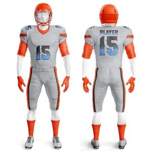 Venta al por mayor de camisetas de fútbol americano para jóvenes, diseño personalizado, calidad, uniforme de práctica con mangas cortas, juego de sublimación impresa - Product Image 3