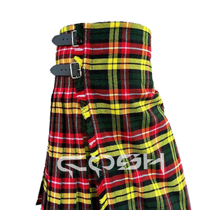 Fait sur mesure Buchanan Tartan mariage Kilt 100% laine acrylique fait à la main traditionnel écossais grande taille Kilt - Product Image 6