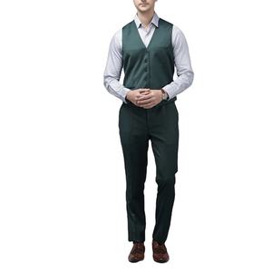 Último Oliva Elegante Botón de un solo pecho 3 piezas Deluxe Estilo clásico Caballero Elástico Moda Vestido oficial Traje Delgado - Product Image 2