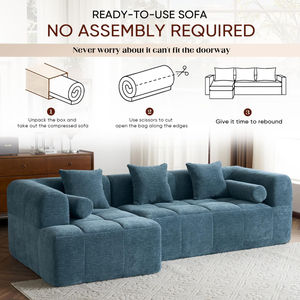 Producto 2026 en Alibaba, Amazon, TikTok: Sofá en Forma de L con Chaise Longue para Sala de Estar, Empacado al Vacío - Product Image 4