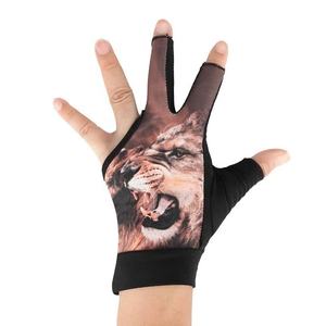 ถุงมือสนุกเกอร์แบบสวม 3 นิ้ว ยืดหยุ่นได้ ผลิตตามสั่ง OEM ODEM ดีไซน์ใหม่ทันสมัย ขายส่ง ผลิตจากโพลีเอสเตอร์/วิสโคส สำหรับกีฬาบิลเลียด เหมาะสำหรับทุกเพศ - Product Image 4