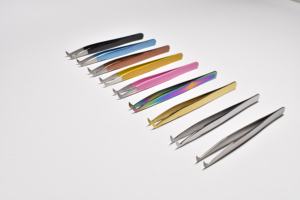 Custom Logo Lashes Tools Eyelash Tweezers Stainless Steel Eyelash <b>Applicator</b> Private <b>Label</b> Eyelash Makeup Tools - Product Image 5