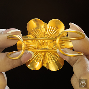 PRAO, joyería de moda hecha a mano para mujer, tamaño ajustable, antideslustre, rubí, flor de loto, pulsera en forma de corazón, latón a granel - Product Image 3