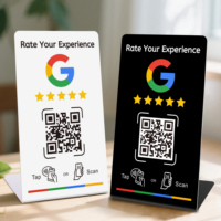 Expositor de Tarjetas de Regalo sin Contacto de PVC con Reseña de Google con Código QR y Tecnología de Chip NFC