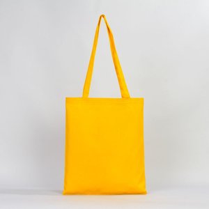 Yellow Gabardine Tote <b>Bag</b> 14x16 <b>Medium</b> Size Blank Reusable Cotton <b>Bag</b> for Foods Advertising Daily Use Gifts Heat Transfer - Product Image 1