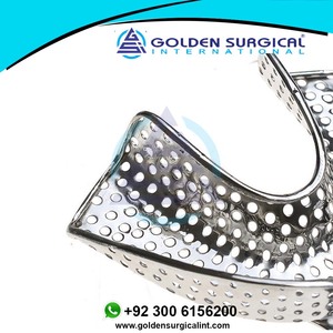 Equipo de Laboratorio de Ortodoncia, Bandejas de Impresión de Acero Inoxidable de Tamaño LMS Superior e Inferior para Laboratorio Dental - Product Image 6