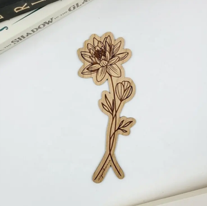 Handmade Wooden <b>Bookmark</b>-Hawaiian Flower Pattern with Eco-Friendly Materials and Premium <b>Gift</b> Box VIET FARGIMEX - Product Image 2