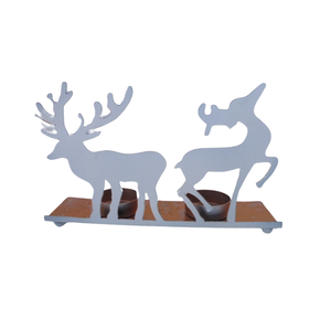 ที่ใส่เหล็กฟอยล์สีทอง2ตันดีไซน์แฟนซีดีไซน์หรูหราโบราณสำหรับการตกแต่งโต๊ะในห้องนั่งเล่นและคริสต์มาส - Product Image 2