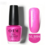 Vernis à ongles rose B004, 15ML/0.5FL OZ, haute brillance, longue durée, pour manucure DIY, fournitures de salon de manucure, art des ongles