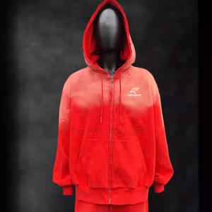 Survêtements décontractés à capuche pour hommes grandes tailles, couleur unie, effet délavé, en différentes couleurs, 100 % coton respirant, mode hiver - Product Image 4