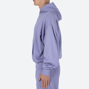 Sweat à capuche en molleton épais de coton de haute qualité, logo personnalisé brodé, épaules tombantes, respirant, écologique - Product Image 5