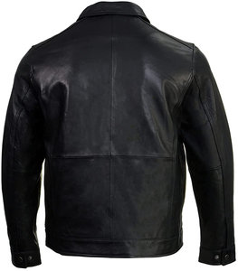 Custom 2026 Cow Skin Leather <b>Jacket</b> for <b>Men</b> High Quality Genuine Varsity <b>Jacket</b> Stand Collar Woven Front Design Spring - Product Image 3