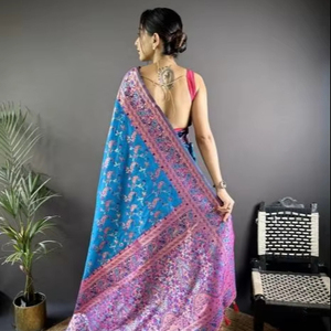 MALHAR MOHINI VOL-7 <b>PASHMINA</b> SILK WHOLESALE SAREE DEALERS IN PUNE - Product Image 2