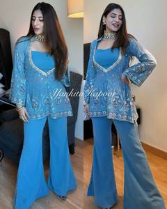 Vestido de fiesta de diseñador con trabajo de lentejuelas bordadas pesadas - Product Image 6