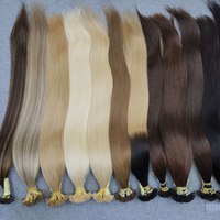 2025 Tendencia Extensiones de cabello de punta plana de lujo Virgen natural Super Doble dibujado Cabello humano Precio al por mayor Cinta recta
