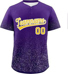 Camisetas informales con botones para hombre de calidad superior, venta al por mayor, camisetas de béisbol y sóftbol de manga corta, camisetas deportivas de equipo activo - Product Image 2