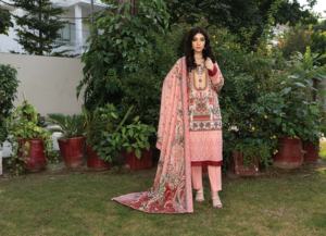 Costumes de style pakistanais en coton brodé/pelouse Shalwar Kameez 3pc Robe de créateur pakistanaise Salwar Kameez pour dames - Product Image 2