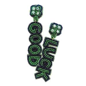 Pendientes bordados con cuentas artesanales de cumpleaños para fiestas multicolores, hermosos y elegantes, Premium y de lujo, lo último de Hiba Enterprises - Product Image 4