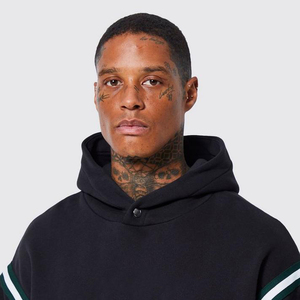 2024 personnalisé conçu hommes surdimensionné thermique sweats à capuche 100% coton haute qualité polaire hiver vêtements solide impression à capuche - Product Image 3