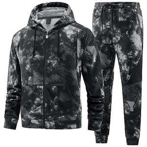 Traje Deportivo de Invierno para Hombre, Color Sólido, 100% Algodón, Forro Polar, Secado Rápido, Reversible, Cortavientos, Corte Regular, Largo Completo - Product Image 5